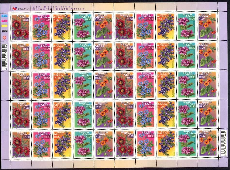 RSA  -  Full Sheet of 50  -  2000  - MNH