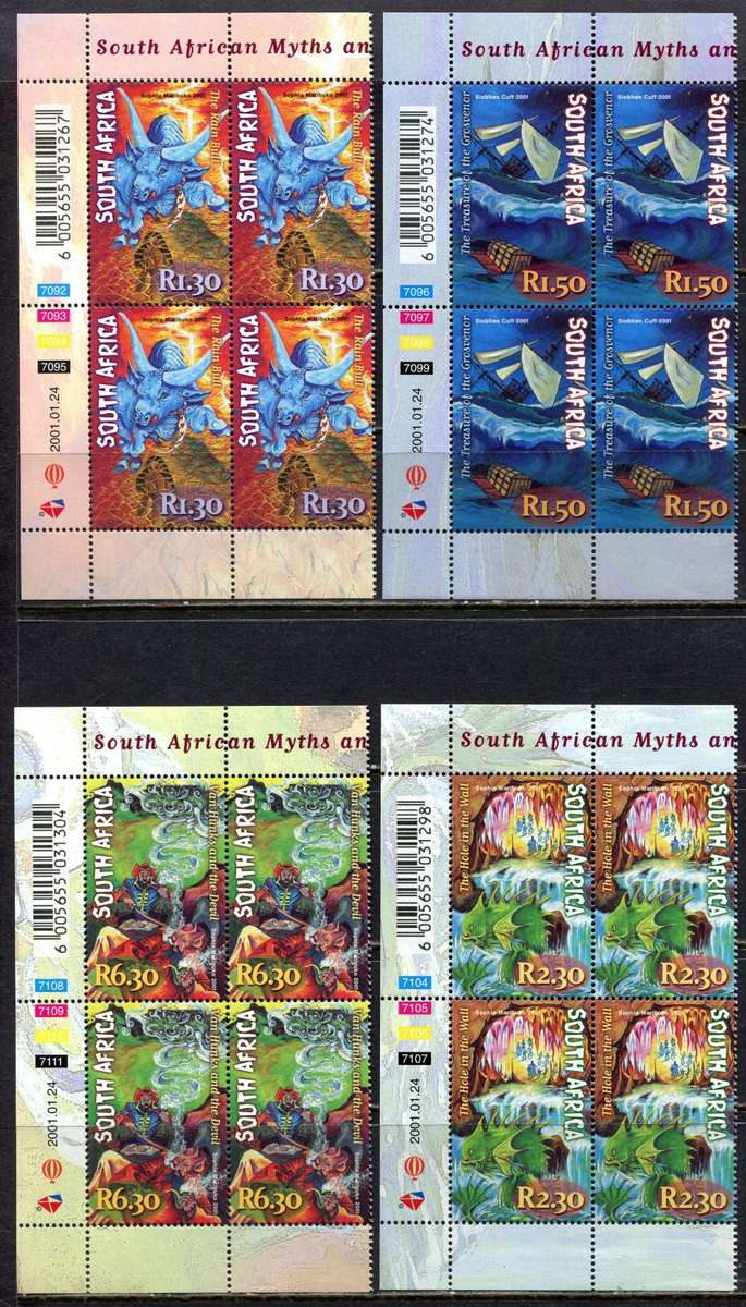 RSA  -Set of 5 Control Blocks of 4  - 2001  - MNH