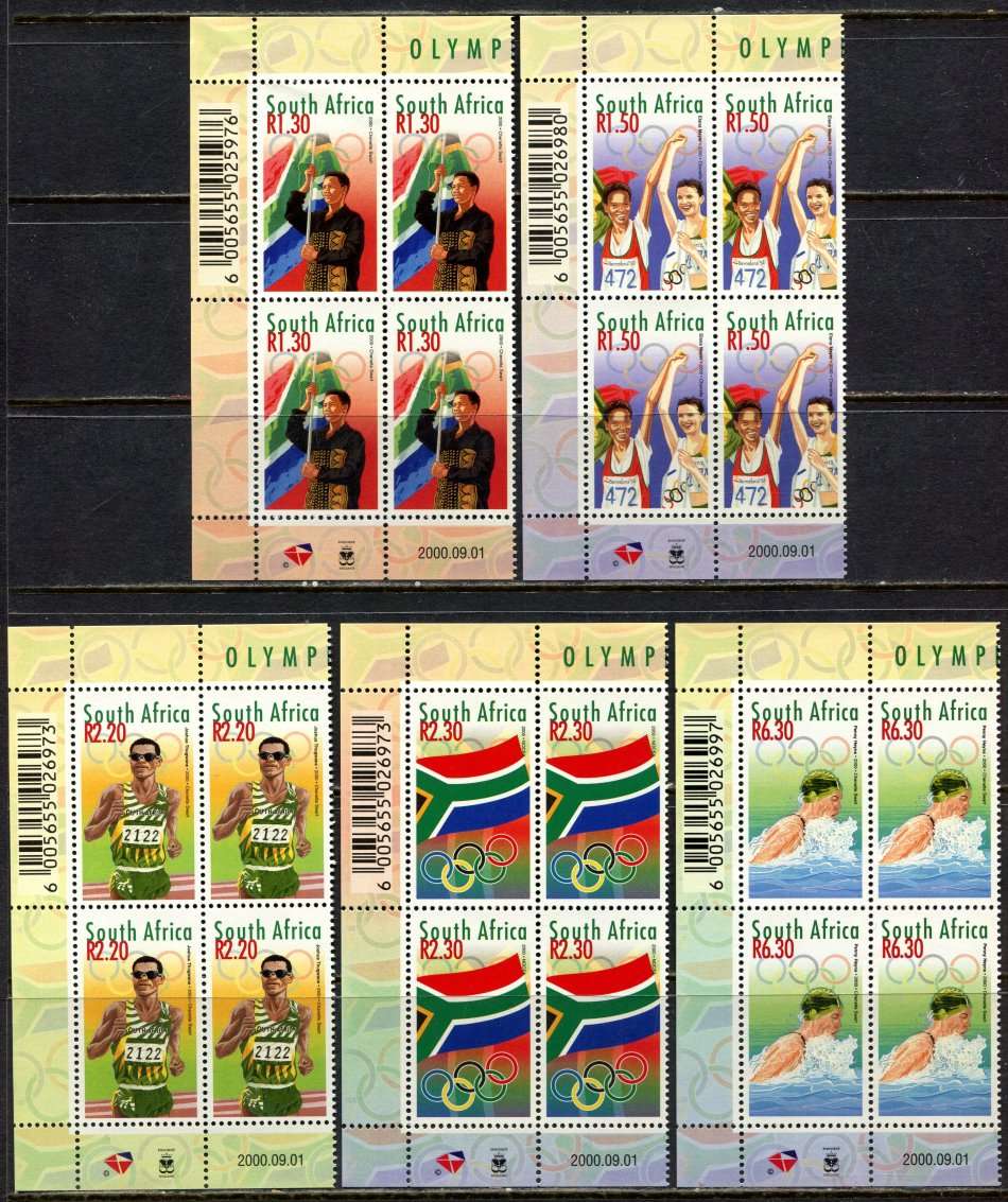 RSA  -  Set of 5 Blocks of 4  - 2000  - MNH