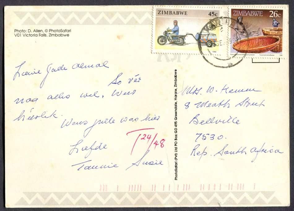 Zimbabwe - Post Card