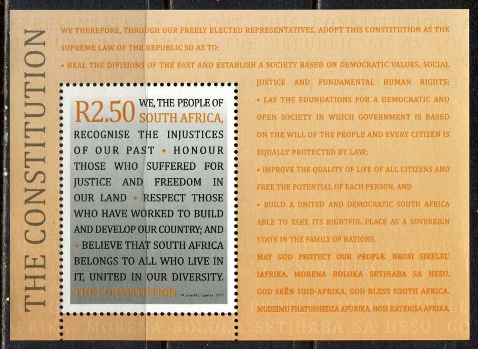 RSA - Miniature Sheet - 2011 - MNH