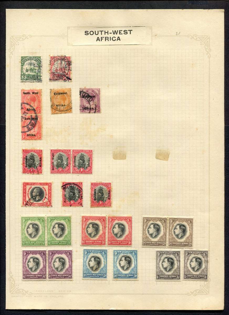 SWA - 24 Stamps Mounted On Old Album Page