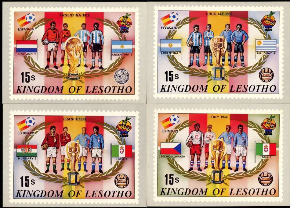 Lesotho - Sport - Set of 13 Post Card - Unused