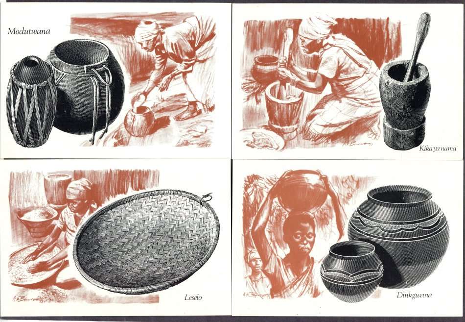 Bophuthatswana - Postal Stationary - 3 Cent Set of 10 Post Cards - Some Toning