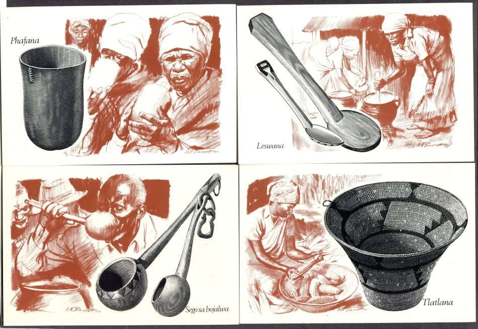 Bophuthatswana - Postal Stationary - 3 Cent Set of 10 Post Cards - Some Toning