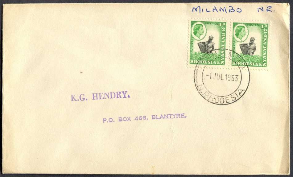 Rhodesia and Nyasaland - Cover