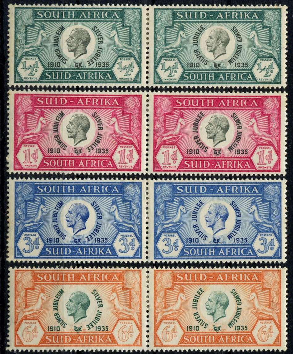Union of SA - 1935 - MM - "Cleft Scull" Variety on Right Hand Stamps