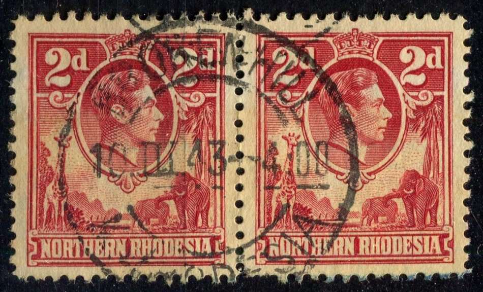 Northern Rhodesia - 1938 - Pair Used