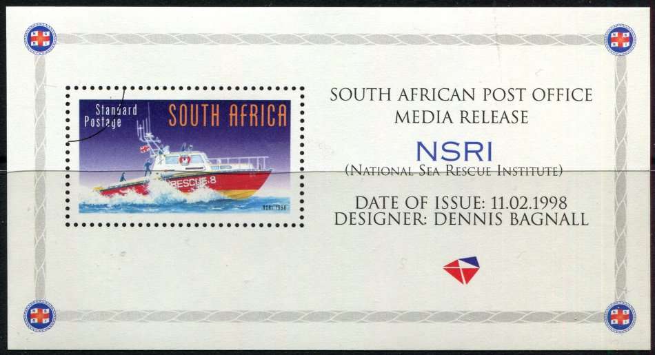 RSA - Ships -  Miniature Sheet - Cinderella - Press Release - 1998 - MNH