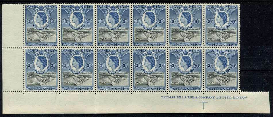 KUT - Block of 12 - 1954 - MNH