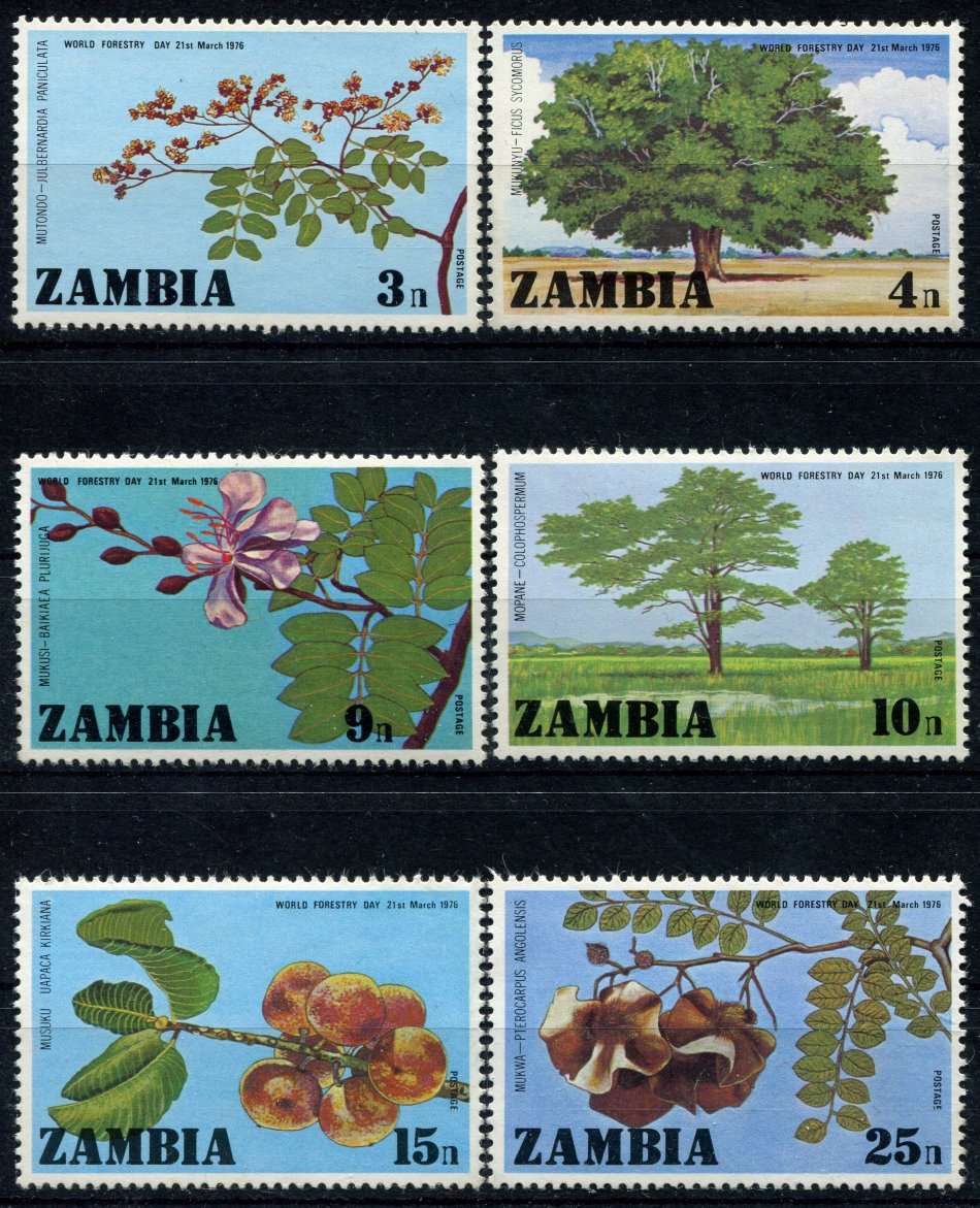 Zambia - Trees - 1976 - MNH