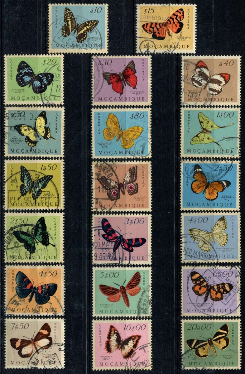 Mozambique - Butterflies - Full Set - 1953 - Used