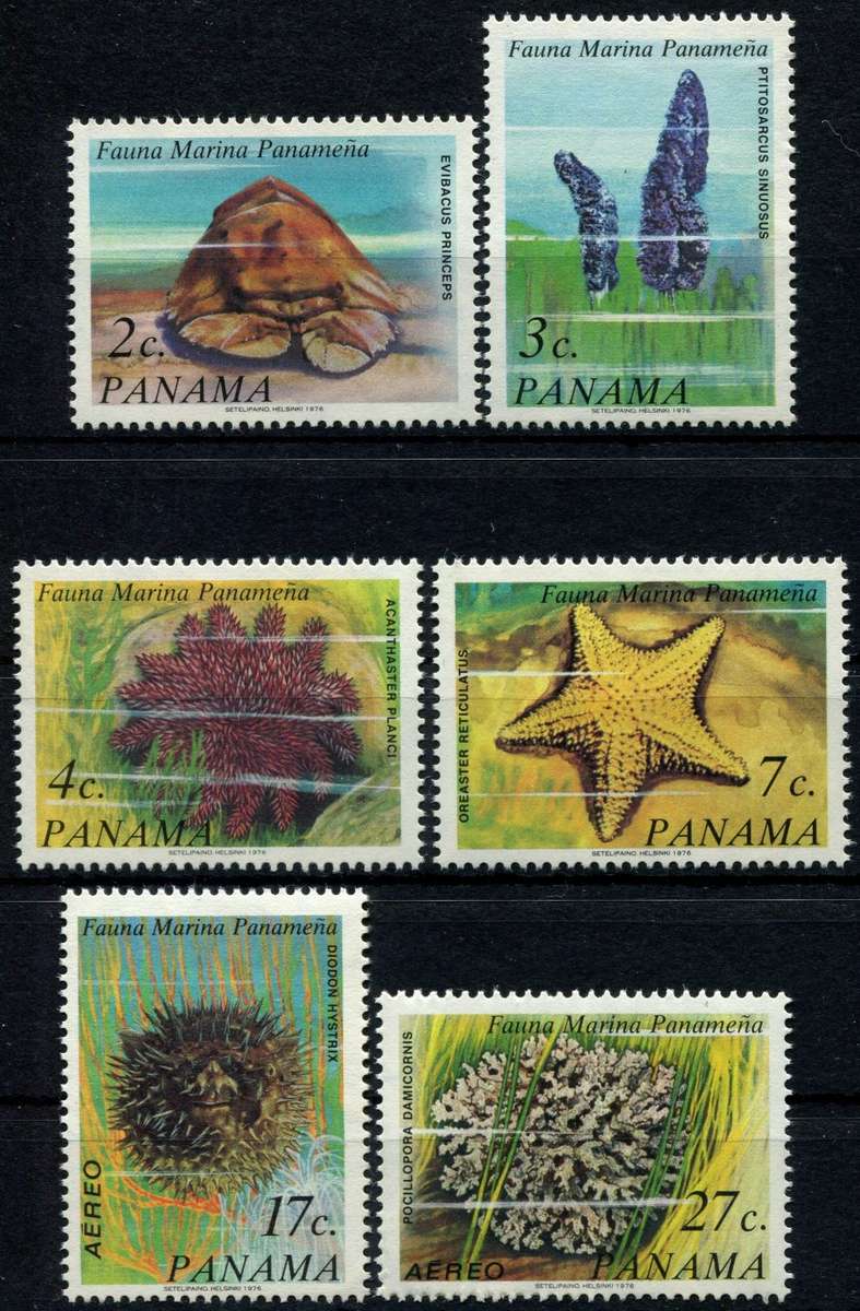 Panama - Water Life - Fish/Crustacean/Corals - 1976 - MNH