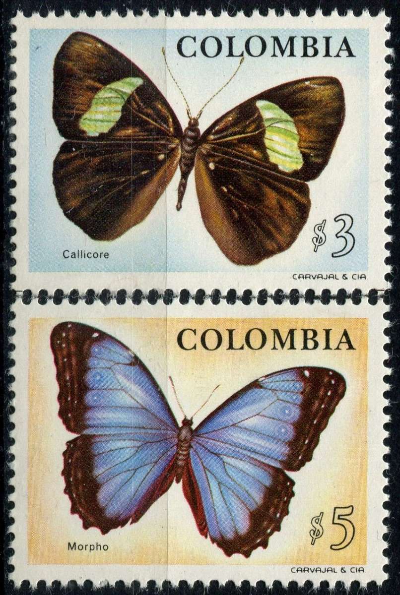Colombia - Butterflies - 1976 - MNH