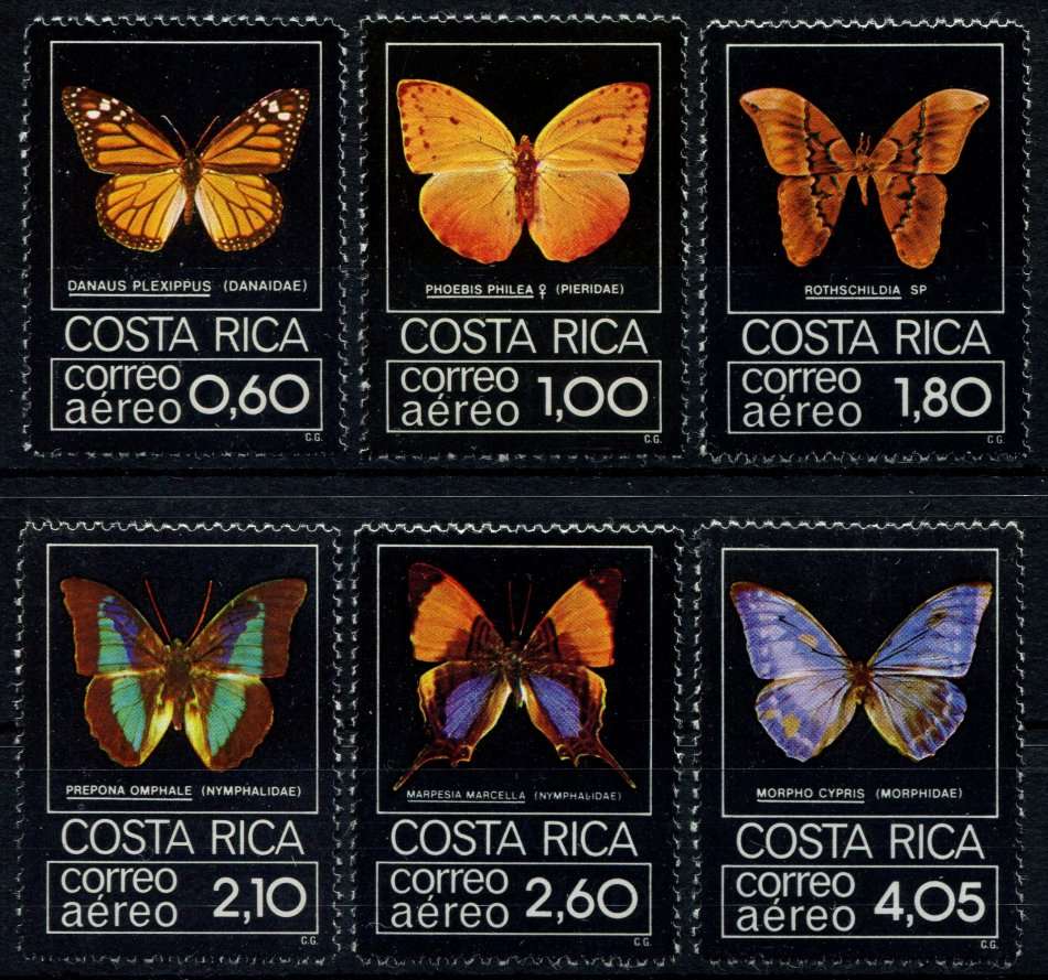 Costa Rica - Butterflies - 1979 - MNH