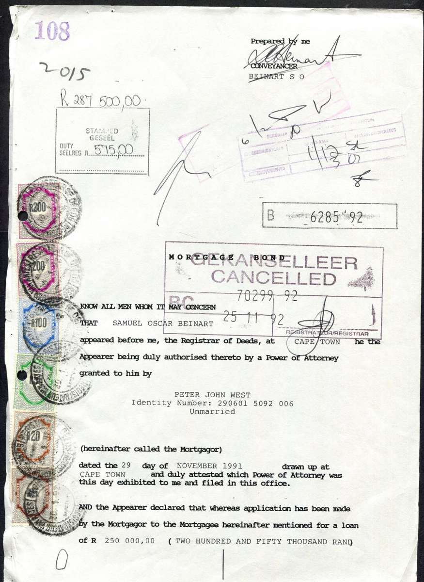 RSA - Document - Stamp Page Only