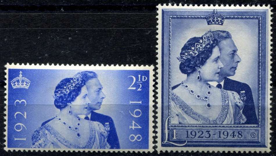 Great Britain - Royal Silver Wedding - Set of 2 - 1948 - MM