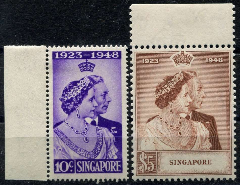 Singapore - Royal Silver Wedding - Set of 2 - 1948 - MM