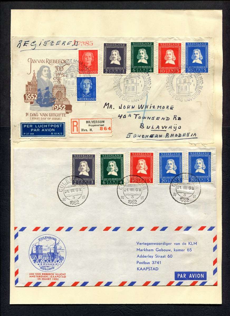 Netherlands - 11 Stamps on Old Album Page - NOT Covers and Glued To Page