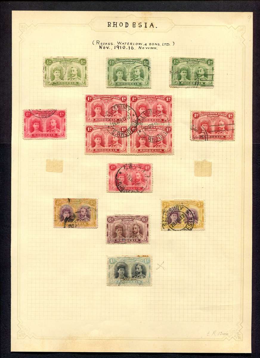 BSAC - 14 Stamps Mounted On Old Album Page