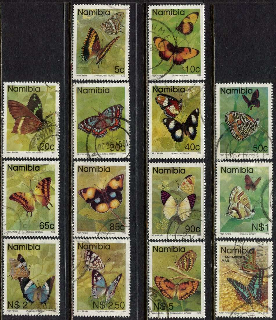Namibia - Butterflies - 1993/4 - Used