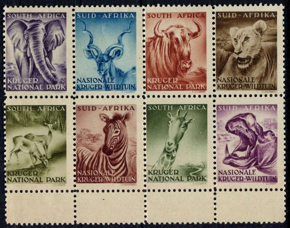 Union of SA - Block of 8 With Gutter at Bottom - Cinderella - MNH