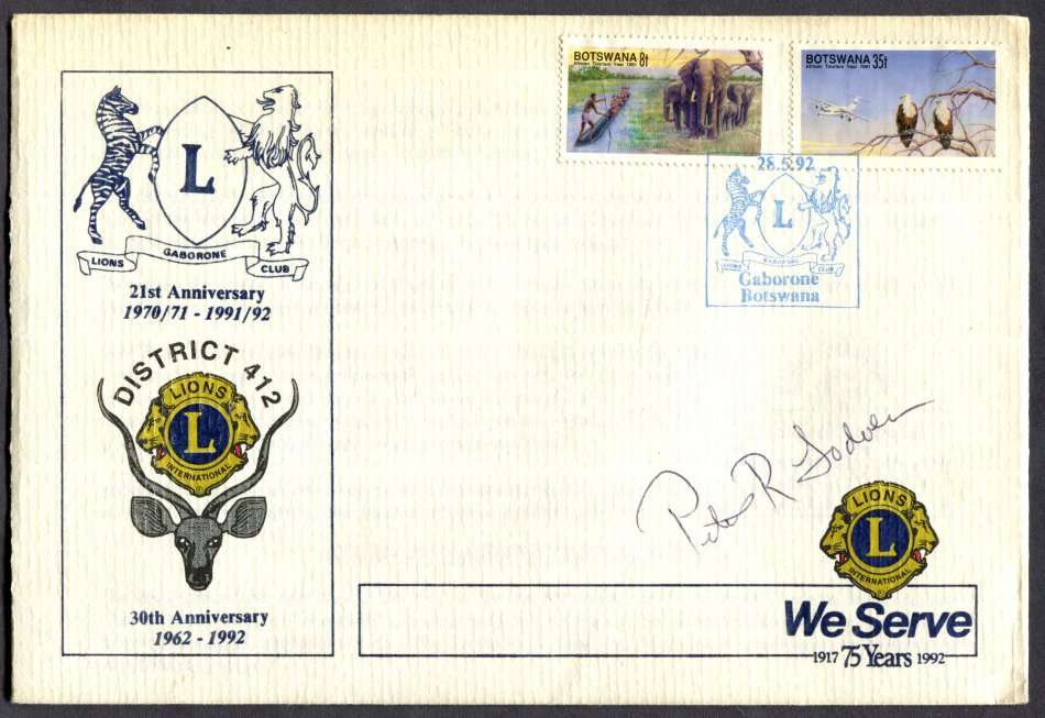 Botswana - Signed Cover