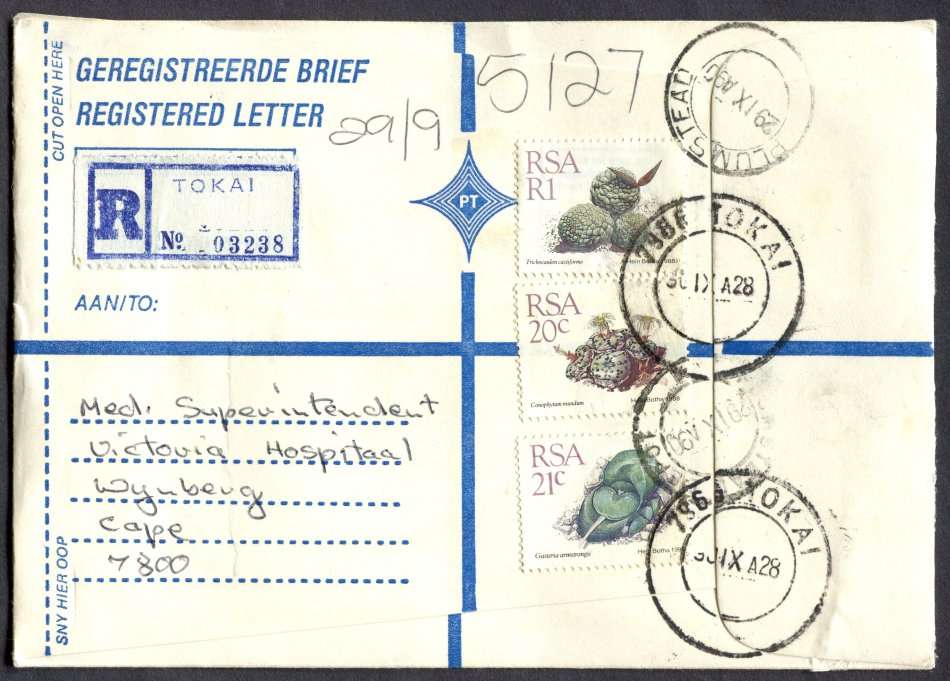 RSA - Cover Registered At Tokai Post Office