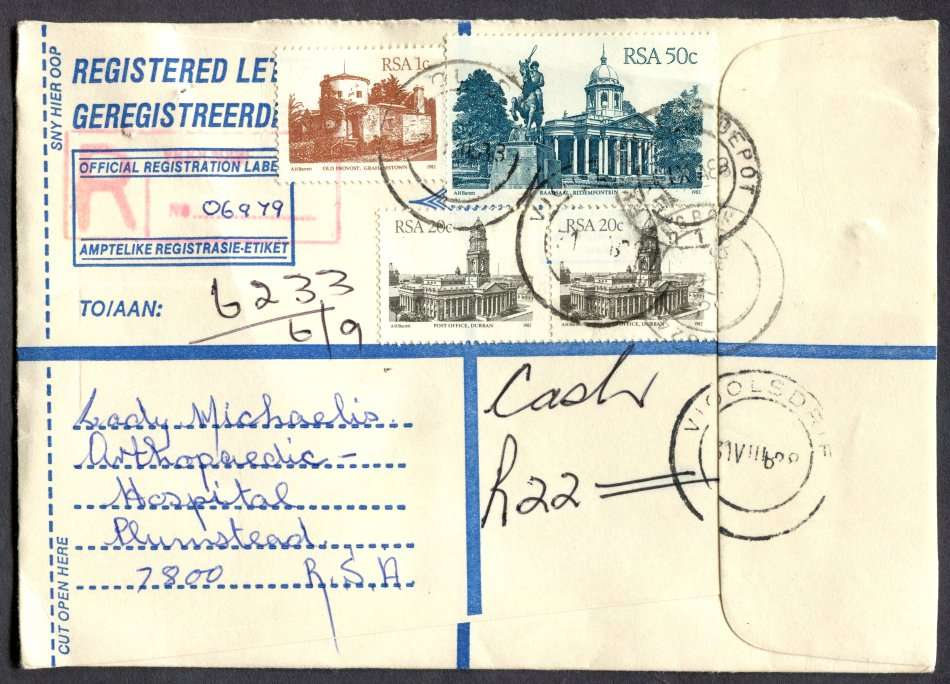RSA - Cover Registered At Vioolsdrif Post Office
