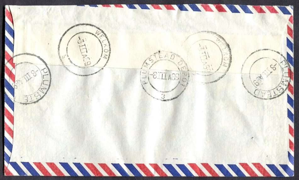 RSA - Cover Registered At Welkom Post Office