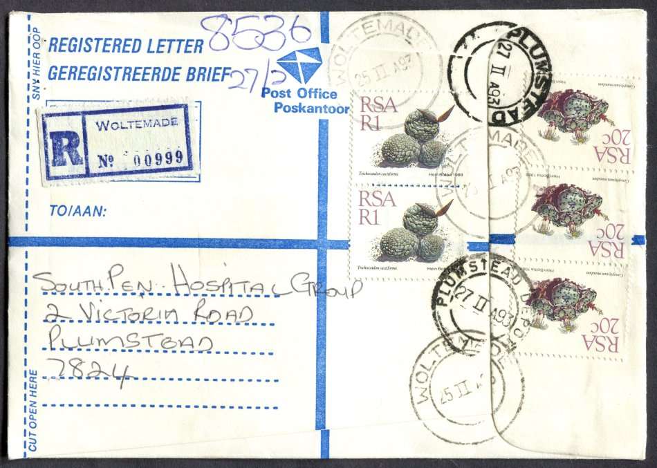 RSA - Cover Registered At Woltemade Post Office