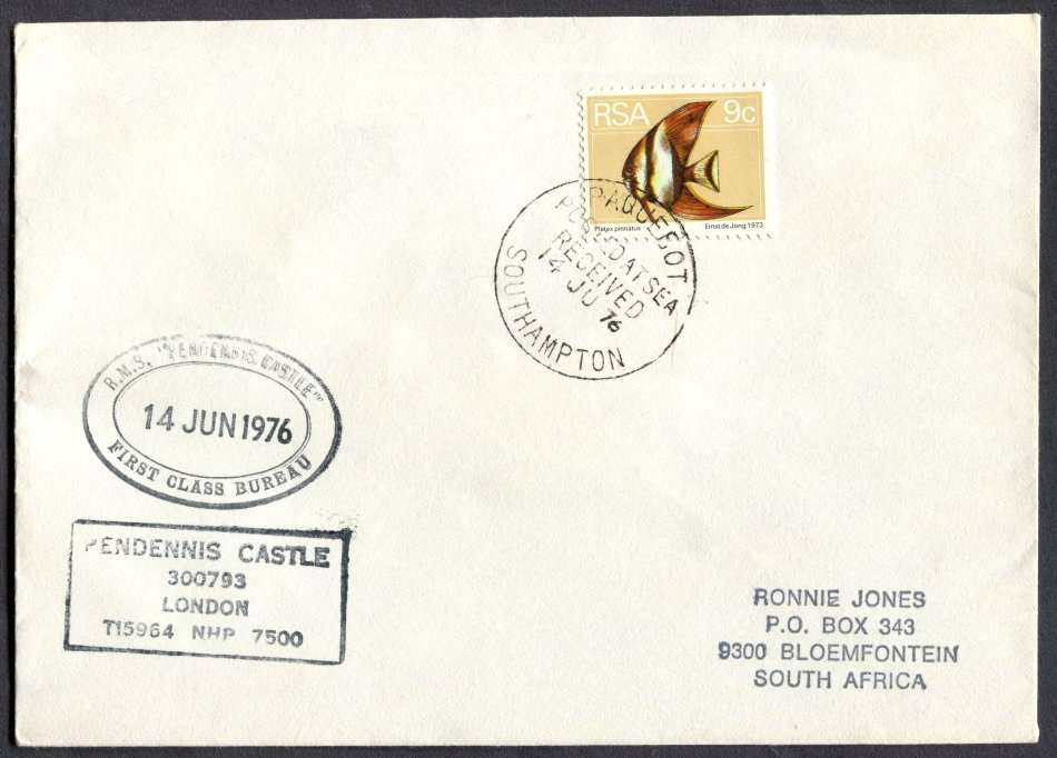 RSA - Paquebot - Posted At Sea - Cover