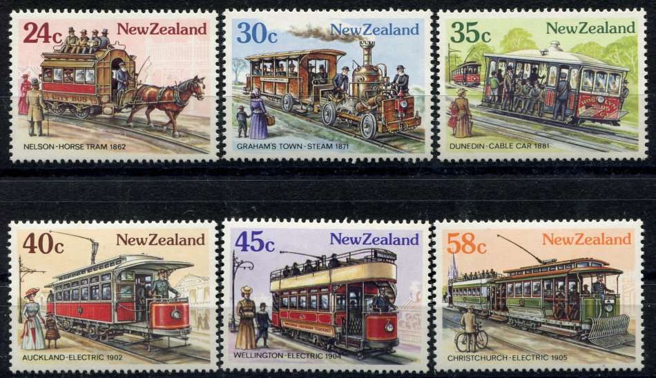 New Zealand - Trams - 1986 - MNH