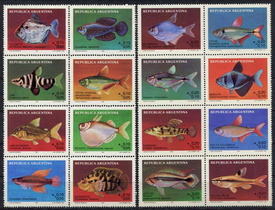 Argentina - Fish - 1987 - MNH