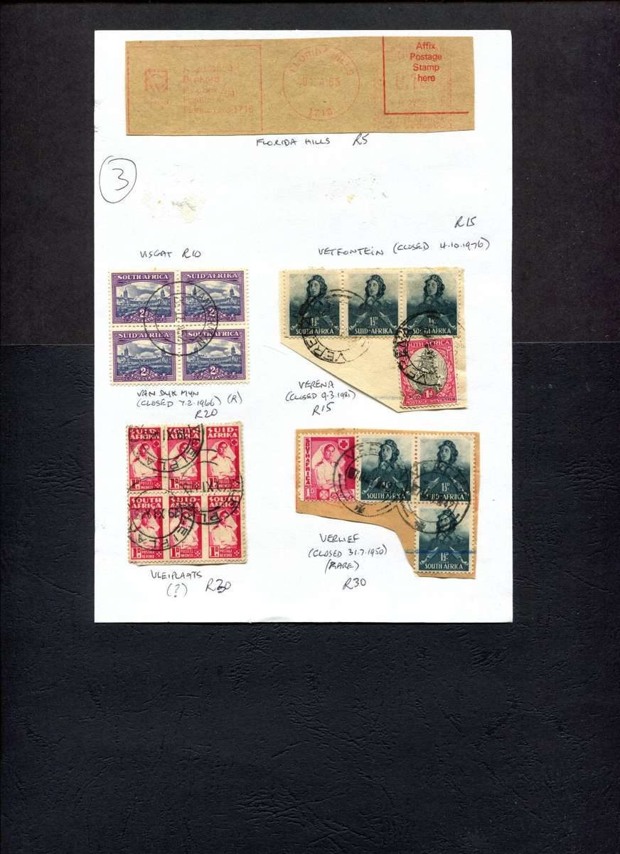 South Africa - 5 Items On Approval Page - Postmarks