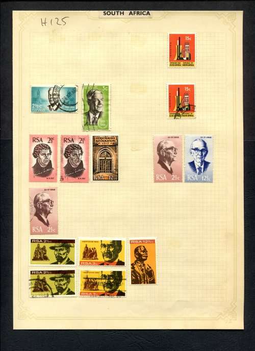 RSA - 15 Stamps Mounted (Hinged) On Old Album Page