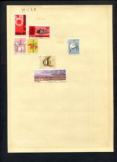 RSA - 7 Stamps Mounted (Hinged) On Old Album Page