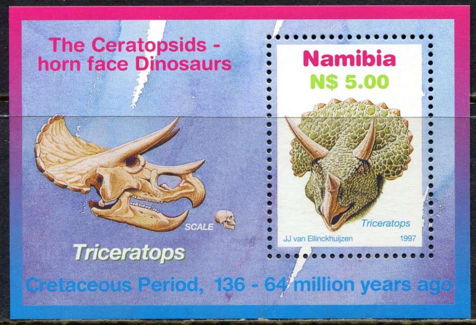 Namibia - Dinosaurs -  Miniature Sheet - 1997 - MNH