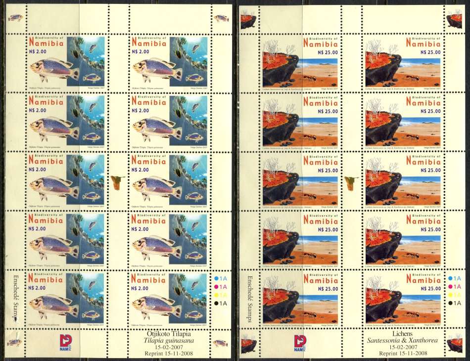 Namibia - Fauna and Flora 7 Full Sheets of 10 - 2007 - MNH