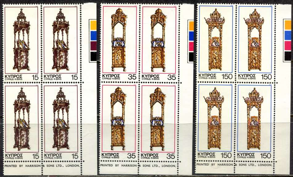 Cyprus - Set of 3 Blocks of 4 - 1978 - MNH
