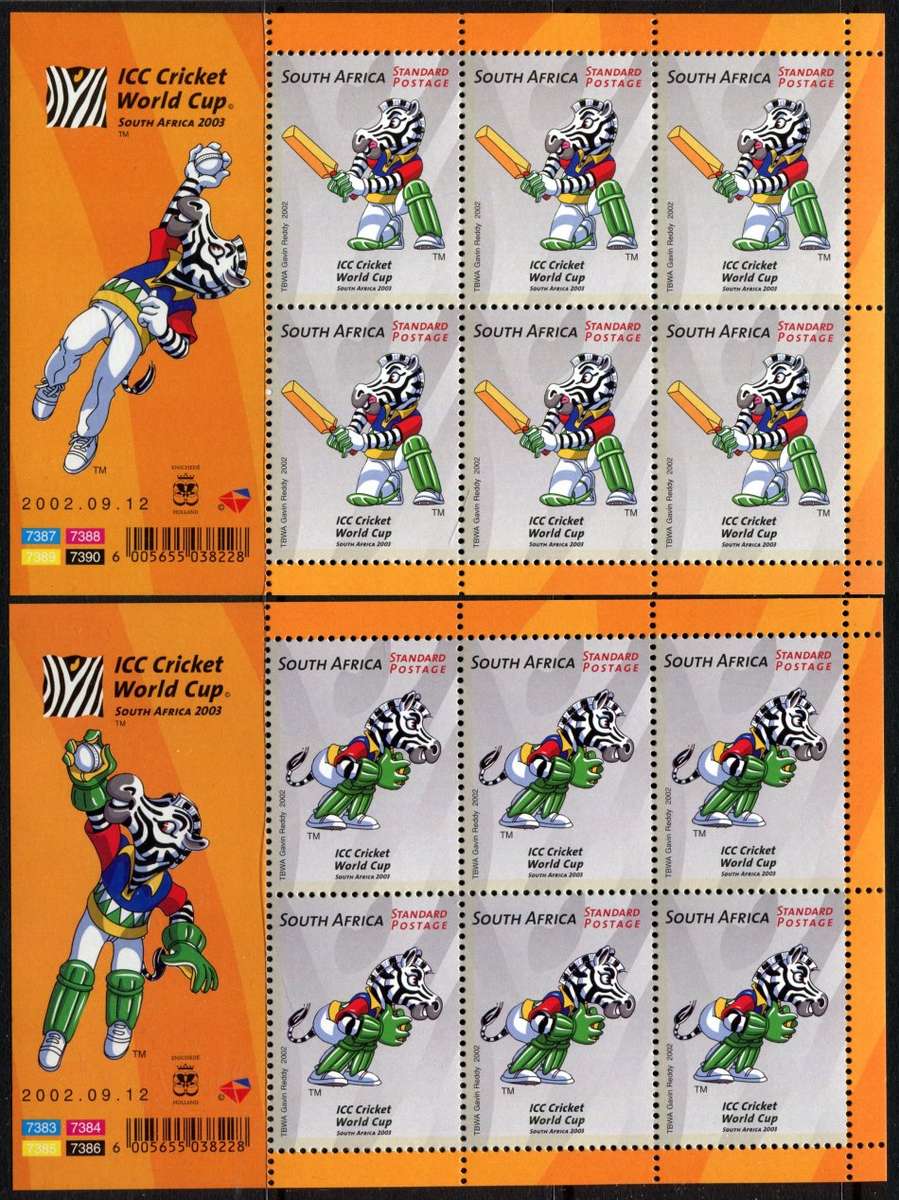 RSA - Set of 6 Full Sheets - 2002 - MNH