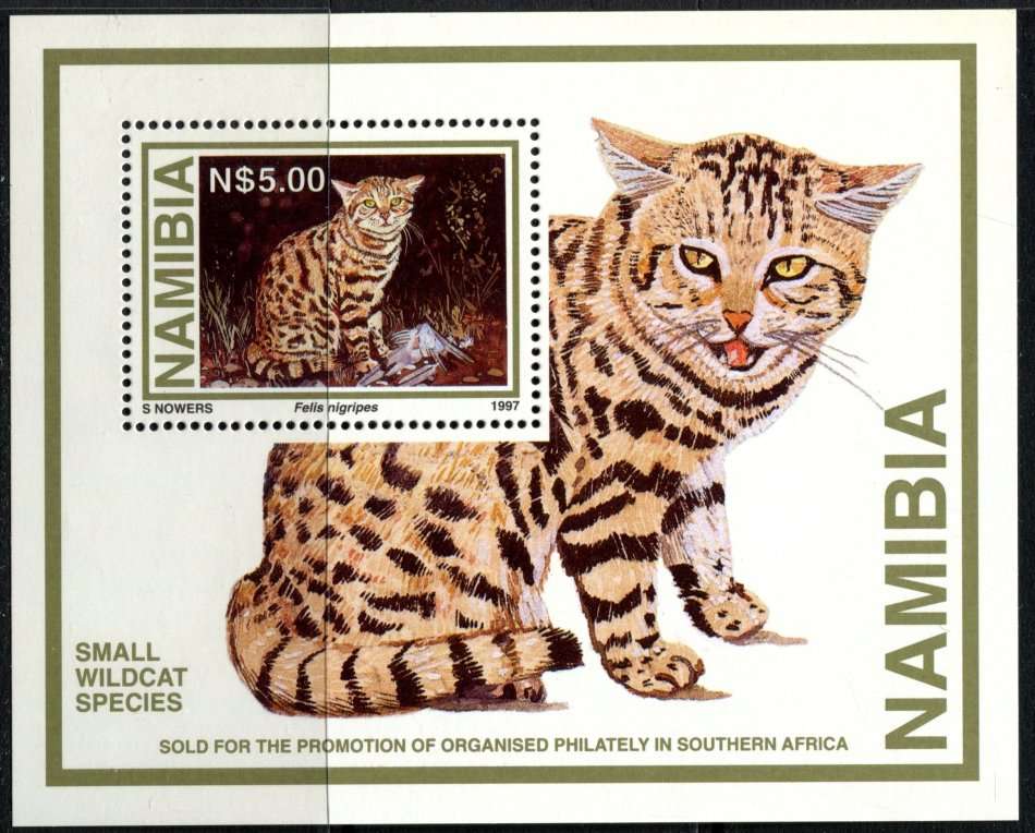 Namibia - Small Cats - Miniature Sheet  - 1997 - MNH