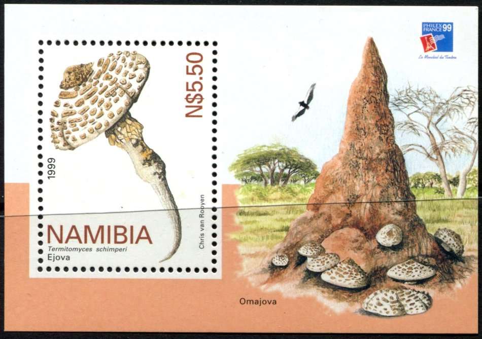 Namibia - Mushrooms - Miniature Sheet  - 1999 - MNH