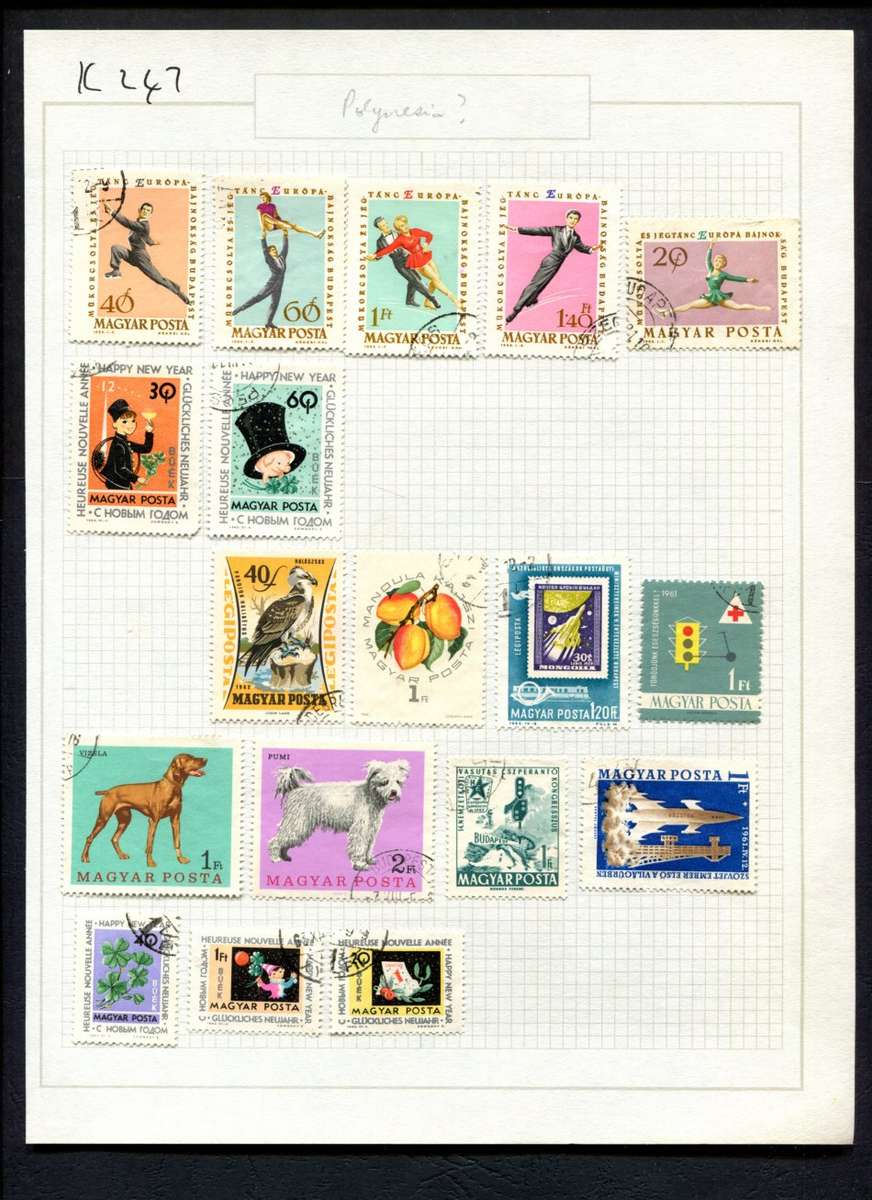 Hungary - 18 Stamps Mounted (Hinged) On Album Page