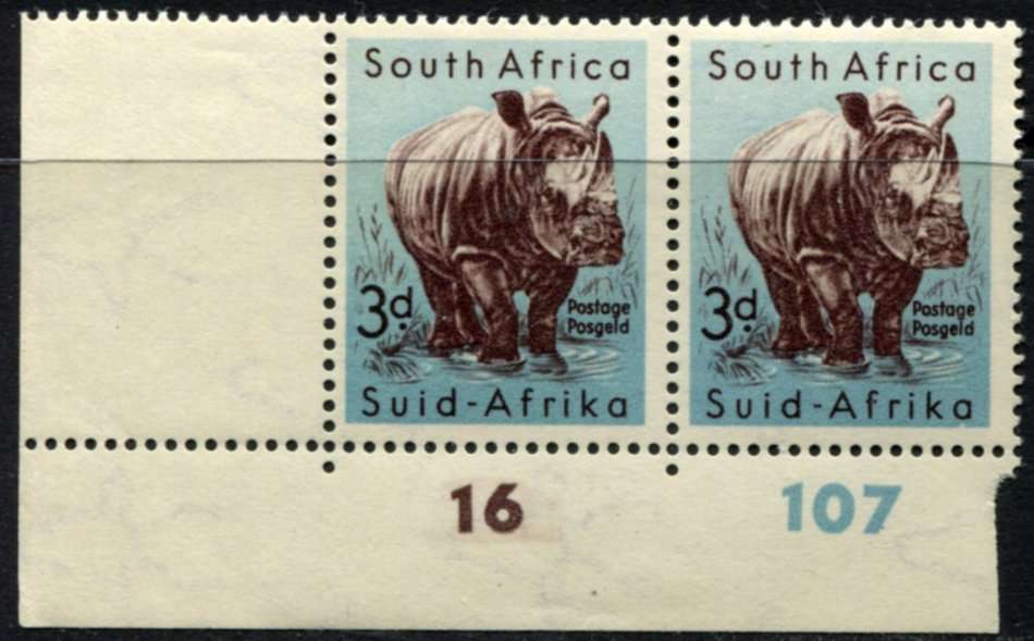 Union of SA - Control Number Pair - 1954 - MNH