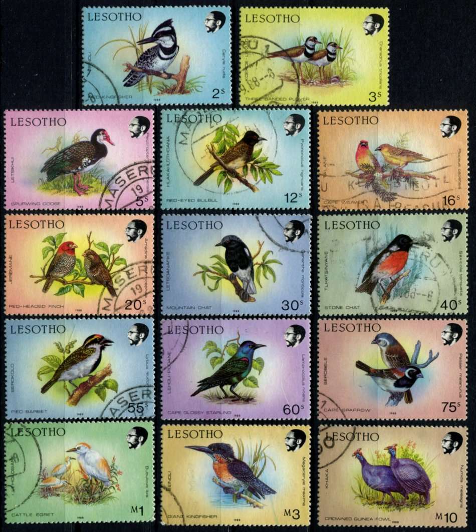 Lesotho - Birds - 1988 - Used