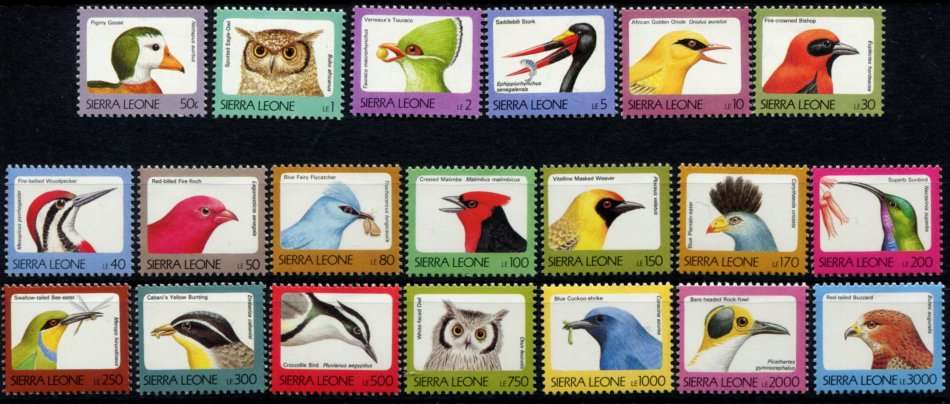 Sierra Leone - Birds - 1992 - MHN