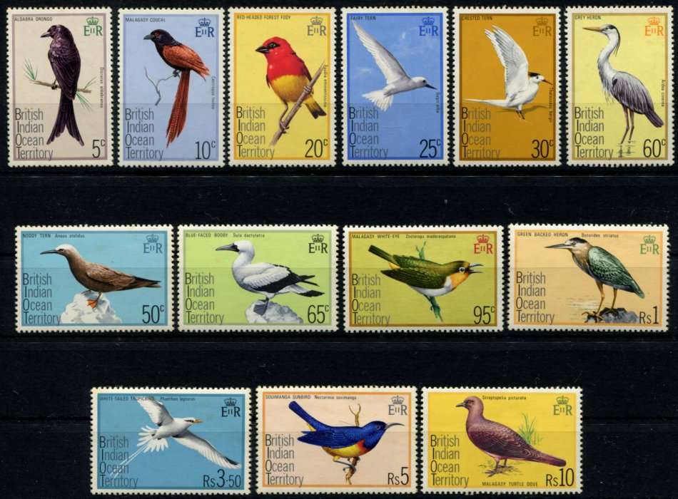 British Indian Ocean Territory - Birds - 1975 - MNH - Toned