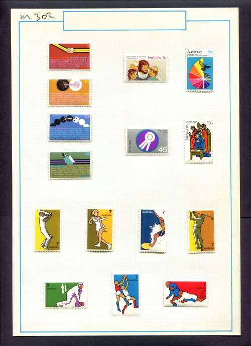 Australia - 15 Stamps Mounted (Hinged) On Old Album Page