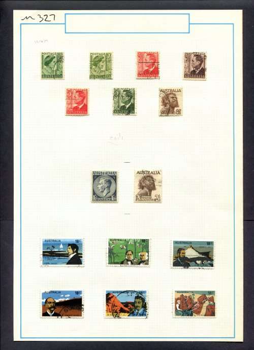 Australia - 15 Stamps Mounted (Hinged) On Old Album Page